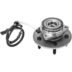 imageAUQDD 515029 5 Stud Hub 4WD Models Front Wheel Hub and Bearing Assembly Compatible With 20002003 Ford F15004 F150 Heritage