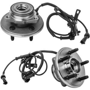 imageFront Wheel Hub and Bearing Assembly Left or Right Compatible Ford Explorer Sport Trac Mercury Mountaineer AUQDD 515078 x2 Pair  5 Lug WABS 2x 515078