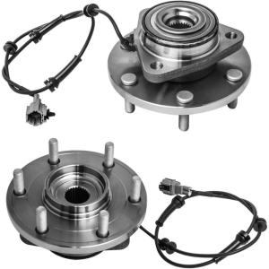 imageFront Wheel Hub and Bearing Assembly Left or Right Compatible Infiniti QX56 Nissan Titan Armada Pathfinder Armada AUQDD 515066 x2 Pair  6 Lug WABS 
