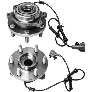 imageFront Wheel Hub and Bearing Assembly Left or Right Compatible With Nissan Xterra Frontier Pathfinder Suzuki Equator AUQDD 515065 x2 Pair  6 Lug WABS 4WD 4x4 515065 x2