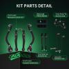 imageAUQDD 12Pc Front Suspension Kit WAdaptive Drive Fit For 0713 BMW X5 0814 X6 4 Lower Control Arm wBall Joint 2 Sway Bar Link 4 Inner Outer Tie Rod End  K620799 K620801 K750215 MS10668