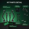 imageAUQDD 12Pc Front Suspension Kit Wo Adaptive Drive Fit For 0713 BMW X5 0814 X6 4 Lower Control Arm wBall Joint 2 Sway Bar Link 4 Inner Outer Tie Rod End  K620799 K620800 K750217 EV800298