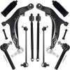 imageAUQDD 10Pc Front End Suspension Kit Fit For 20042009 Nissan Quest 2 Lower Control Arm wBall Joint 2 Sway Bar Link 4 Outer ampamp Inner Tie Rod End  K620560 K620561 K80255 K80256 EV800227 ES800404