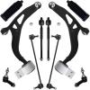 imageAUQDD 10Pc Front End Suspension Kit Fit For 20112019 Ford Explorer 2 Lower Control Arm wBall Joint 2 Sway Bar Link 4 Inner Outer Tie Rod End  K622215 K622216 K750616 EV800893 ES800952