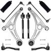 imageAUQDD 10Pc Front End Suspension Kit Fit For 2016 2017 Hyundai Sonata 2 Lower Control Arm wBall Joint 2 Sway Bar Link 4 Outer Inner Tie Rod End  K623733 K623734 K750792 EV801307 ES801507