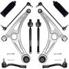 imageAUQDD 10Pc Front End Suspension Kit Fit For 20172020 Kia Optima w20L Hybrid 2 Lower Control Arm wBall Joint 2 Sway Bar Link 4 Outer Inner Tie Rod End  K623733 K623734 K750792 543540 ES801507