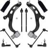 imageAUQDD 10Pc Front Suspension Kit AWD wNaturally Aspirated Fit For 1012 Ford Taurus FlexLincoln MKT 2 Lower Control Arm 2 Sway Bar Link 4 Inner Outer Tie Rod End  CMS401119 EV800221 ES800222