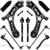 imageAUQDD 10Pc Front Suspension Kit No Hybrid Fit For 1618 Kia Optima 15 Hyundai Sonata 2 Lower Control Arm wBall Joint Sway Bar Link Outer Inner Tie Rod End  526959 K750792 EV801307 MS90660