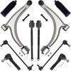 imageAUQDD 10Pcs Front End Kit Fit For 20042012 Chevy Malibu 0510 Pontiac G6 0709 Saturn Aura 2 Lower Control Arm wBall Joint 2 Sway Bar Link 4 Outer ampamp Inner Tie Rod End  K620179 K80252 EV80988