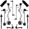 imageAUQDD 12Pc Front Suspension Kit Fit For 0813 BMW 128i 135i 0611 323i 0713 328i 335i 1315 X1 Lower Control Arm Sway Bar Link Outer Inner Tie Rod End  K620127 K620129 K750002 EV800564