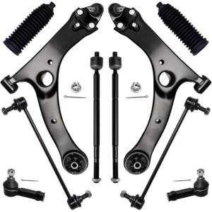 imageAUQDD 10Pc Front End Suspension Kit Fit For 0913 Toyota Corolla 0914 Matrix w18L 2 Lower Control Arm wBall Joint 2 Sway Bar Link 4 Outer Inner Tie Rod End  MS86193 K623913 K80230 EV801193