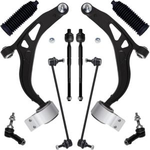 imageAUQDD 10Pc Front End Suspension Kit Fit For 20112019 Ford Explorer 2 Lower Control Arm wBall Joint 2 Sway Bar Link 4 Inner Outer Tie Rod End  K622215 K622216 K750616 EV800893 ES800952