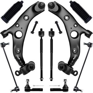 imageAUQDD 10Pc Front End Suspension Kit Fit For 20132016 Mazda CX5 2 Lower Control Arm wBall Joint 2 Sway Bar Link 4 Inner Outer Tie Rod End  CMS761184 K80296 EV801073 ES801390