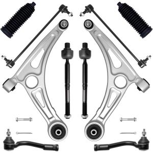 imageAUQDD 10Pc Front End Suspension Kit Fit For 20172020 Kia Optima w20L Hybrid 2 Lower Control Arm wBall Joint 2 Sway Bar Link 4 Outer Inner Tie Rod End  K623733 K623734 K750792 543540 ES801507