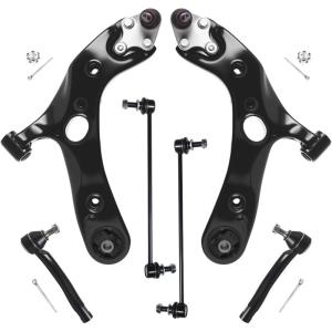 imageAUQDD 6Pc Front End Suspension Kit Fit For 1620 Toyota Mirai 1012 Lexus HS250h 1116 Scion tC 2 Lower Control Arm wBall Joint 2 Sway Bar Link 2 Outer Tie Rod End  K641288 K750043 ES800053