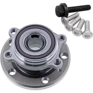 imageAUQDD 513253 For models with 4 bolt flange Front Wheel Hub and Bearing Compatible With Audi A3 Q3 TT QuattroVW Beetle Passat Tiguan CC R32