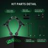 imageAUQDD 10Pc Front End Suspension Kit Fit For 2002 2003 2004 Honda Odyssey 2 Lower Control Arm wBall Joint 2 Sway Bar Link 4 Outer ampamp Inner Tie Rod End 2 Boots  K620325 K620326 K90349 EV426 ES36698Ps For 0510 Odyssey
