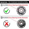 imageAUQDD 512336 x2 for FWD30mm Bearing Rear Wheel Hub and Bearing Assembly Compatible with 0613 Audi A3 1520 VW eGolf1021 Golf0621 GTI1921 Jetta0609 Rabbit  1K0598611