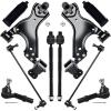 imageAUQDD 10Pc Front End Kit Fit For 20082017 Buick Enclave Chevy Traverse 0716 GMC Acadia 0710 Outlook 2 Lower Control Arm 2 Sway Bar Link 4 Outer Inner Tie Rod End  K621231 EV800572 K7501558Pcs  Front Suspension Kit