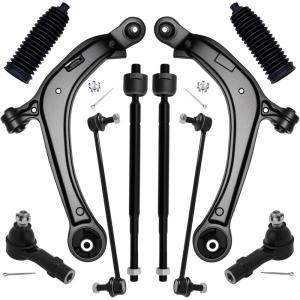 imageAUQDD 10Pc Front End Suspension Kit Fit For 2002 2003 2004 Honda Odyssey 2 Lower Control Arm wBall Joint 2 Sway Bar Link 4 Outer ampamp Inner Tie Rod End 2 Boots  K620325 K620326 K90349 EV426 ES36698Ps For 1117 Odyssey