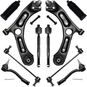 imageAUQDD 10Pc Front Suspension Kit For FWD Fit For 1621 Hyundai Tucson 1722 Kia Sportage 2 Lower Control Arm 2 Sway Bar Link 4 Outer Inner Tie Rod End  527460 528207 K750523 MS90740 MS90660