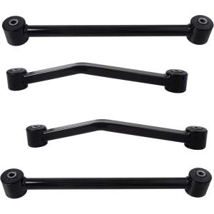 imageAUQDD 4Pc Suspension Kit Rear Upper and Rear Lower Control Arm Compatible With 20072011 20122017 Jeep Wrangler JK Body Code Replace  K642032 K641777 52060015AD 52060021AD CMS25184 CMS25185