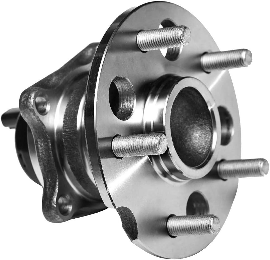 imageAUQDD 512280 For FWD Models Rear Wheel Hub and Bearing Assembly Compatible With 2004 2005 2006 2007 2008 2009 2010 Toyota Sienna 5 Lug WABS