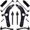 imageAUQDD 10Pc Front Suspension Kit Fit For 1318 Hyundai Santa Fe Sport 1415 Kia Sorento Lower Control Arm Ball Joint 2 Sway Bar Link 4 Outer Inner Tie Rod End  K623538 K750659 EV801212 ES801264