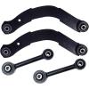 image4PCS Rear Suspension Kit Compatible With 20072012 Dodge Caliber 0715 Jeep Compass Patriot Left Right Rear Upper Lower Control Arm Driver Passenger Side AUQDD K641226 x2 K641281 x2 Lateral Link