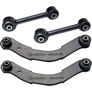 image4PCS Rear Suspension Kit Compatible With 20072012 Dodge Caliber 0715 Jeep Compass Patriot Left Right Rear Upper Lower Control Arm Driver Passenger Side AUQDD K641226 x2 K641281 x2 Lateral Link