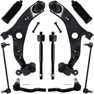 imageAUQDD 10Pc Front End Suspension Kit Fit For 2014 2015 2016 2017 Mazda 6 2 Lower Control Arm wBall Joint 2 Sway Bar Link 4 Outer amp Inner Tie Rod End  K623521 K623522 EV801067 ES801062 K80296