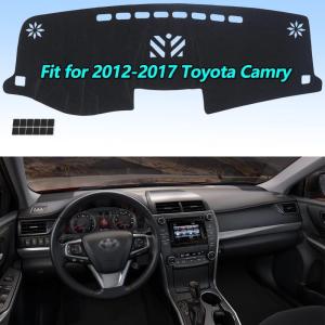 imageAUQDD Dashboard Cover Flannel Dash Mat Custom Compatible with 2012 2013 2014 2015 2016 2017 Toyota Camry AntiGlare AntiReflection No Peculiar Smell