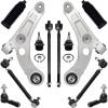 imageAUQDD 12Pc Front End Suspension Kit Fit For 20142018 Jeep Cherokee 2 Lower Control Arm 2 Ball Joint 2 Sway Bar Link 4 Inner Outer Tie Rod End 2 Boots  K643179 K750704 K750742 ES801238 K50028712Pc 1418 Cherokee ALL MODEL