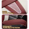 imageAUQDD 2Seater Front Seat Covers  Waterproof amp ScratchResistant Nappa Leather Universal Fit for Cars SUVs  Full Surround Protection with Luxury Comfort Design BrownBlackBrownBlack