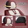 imageAUQDD 2Seater Front Seat Covers  Waterproof amp ScratchResistant Nappa Leather Universal Fit for Cars SUVs  Full Surround Protection with Luxury Comfort Design BrownBlackBrownBlack