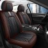 imageAUQDD 2Seater Front Seat Covers  Waterproof amp ScratchResistant Nappa Leather Universal Fit for Cars SUVs  Full Surround Protection with Luxury Comfort Design BrownBlackBrownBlack