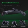 image:imageAUQDD 10Pcs Front End Suspension Kit Fit For 20092014 Honda Fit Lower Control Arm wBall Joint Sway Bar Link Outer Inner Tie Rod End  K621552 K621553 K750381 EV800633 ES800591 1016816