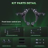 image:imageAUQDD 12Pcs Front End Suspension Kit Fit For 0712 Hyundai Elantra 20L1013 Kia Forte Lower Control Arm Ball Joint Sway Bar Link Outer Inner Tie Rod End  K642256 K750032 EV800228 ES800230