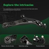 image:imageAUQDD 12Pcs Front End Suspension Kit Fit For 1214 Hyundai Sonata wSport Sus AzeraKia Optima Lower Control Arm wBall Joint Sway Bar Link Outer Inner Tie Rod End  K622825 EV800974 ES800717