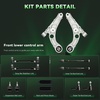 image:imageAUQDD 12Pcs Front End Suspension Kit Fit For 20192023 Jeep Cherokee Lower Control Arm Ball Joint ADJSway Bar Link Outer Inner Tie Rod End  K643774 K500287 K750704 K750741 EV801522 ES801510