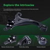 image:imageAUQDD 14Pcs Front End Suspension Kit Fit For 0712 Hyundai Elantra w20L Lower Control Arm Ball Joint Sway Bar Link Outer Inner Tie Rod End  K641580 K500074 K750032 K750102 EV800228 ES800229