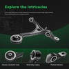 image:imageAUQDD 16Pcs Front End Suspension Kit Fit For 20032007 Honda Accord w24L Control Arm Ball Joint Sway Bar Link Outer Inner Tie Rod End  K640289 K620616 K80228 K90660 K90342 EV80210 ES80287