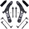image:imageAUQDD 10Pcs Front End Suspension Kit Fit For 20122017 Hyundai Accent Lower Control Arm wBall Joint Sway Bar Link Outer amp Inner Tie Rod End  K622643 K622645 K750523 EV800902 ES801130