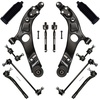 image:imageAUQDD 12Pcs Front End Suspension Kit Fit For 1214 Hyundai Sonata wSport Sus AzeraKia Optima Lower Control Arm wBall Joint Sway Bar Link Outer Inner Tie Rod End  K622825 EV800974 ES800717