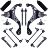 image:imageAUQDD 14Pcs Front End Suspension Kit Fit For 0509 Hyundai TucsonKia Sportage Lower Control Arm Ball Joint Sway Bar Link Outer Inner Tie Rod End  K641338 K500012 K80510 EV800095 ES800056