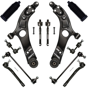 image:imageAUQDD 12Pcs Front End Suspension Kit Fit For 1214 Hyundai Sonata wSport Sus AzeraKia Optima Lower Control Arm wBall Joint Sway Bar Link Outer Inner Tie Rod End  K622825 EV800974 ES800717